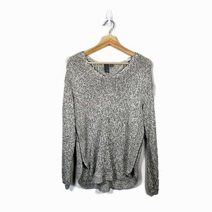 Quinn Gray and White Knit Sweater